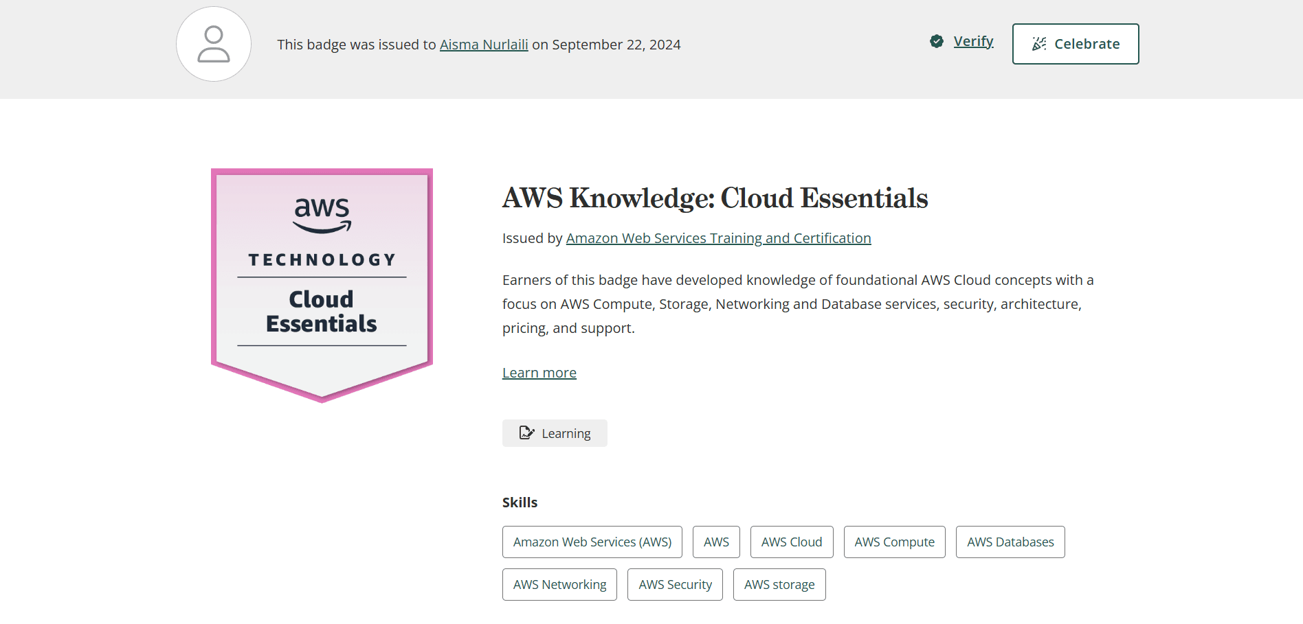 AWS Knowledge: Cloud Essentials