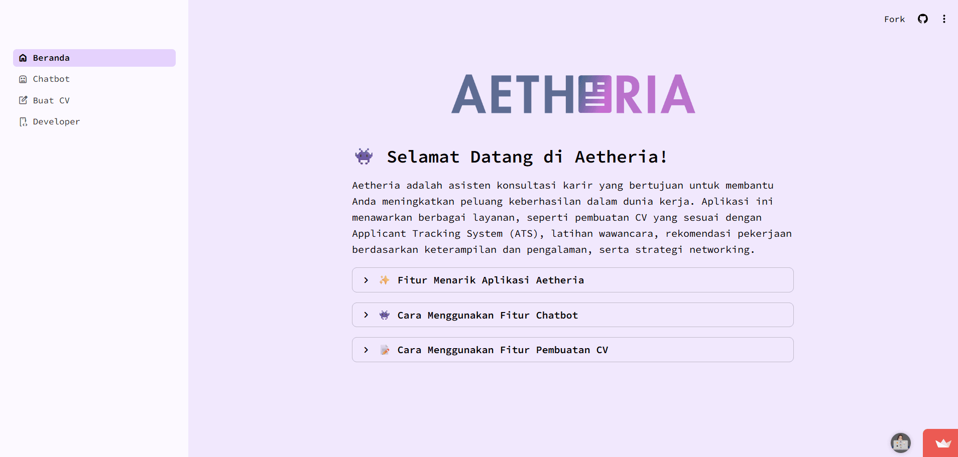 Chatbot Aetheria